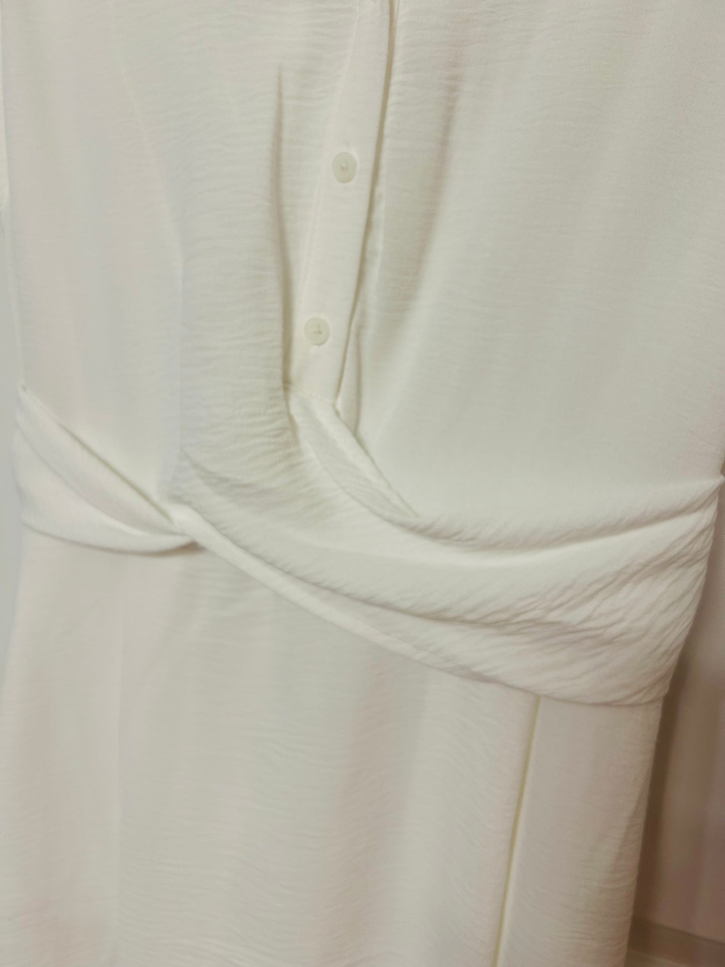 Calvin Klein Cream Collared Maxi Dress