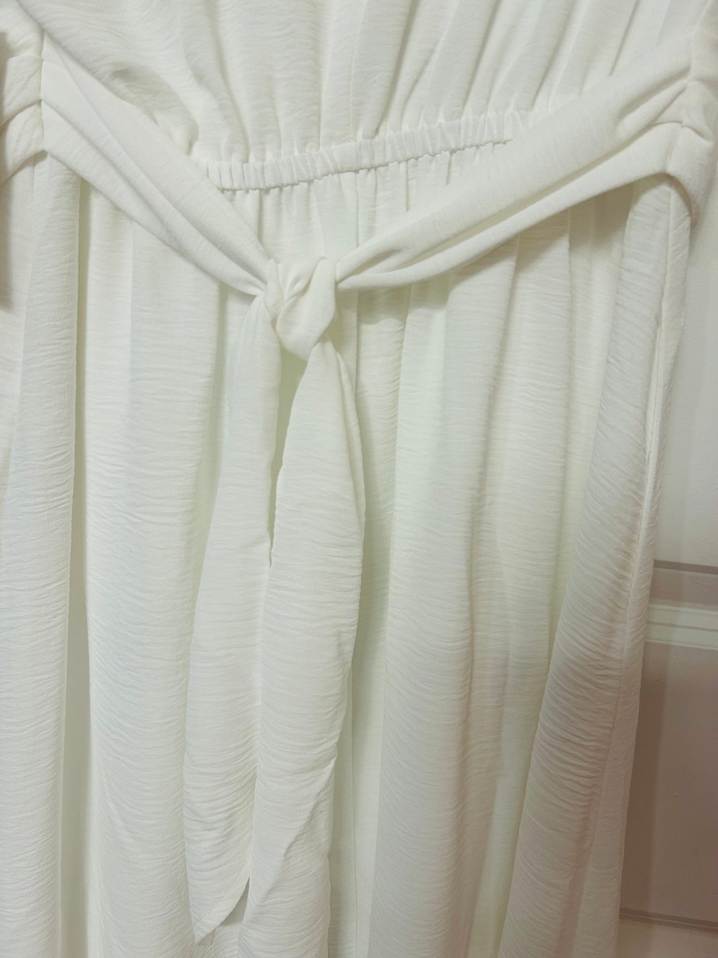Calvin Klein Cream Collared Maxi Dress