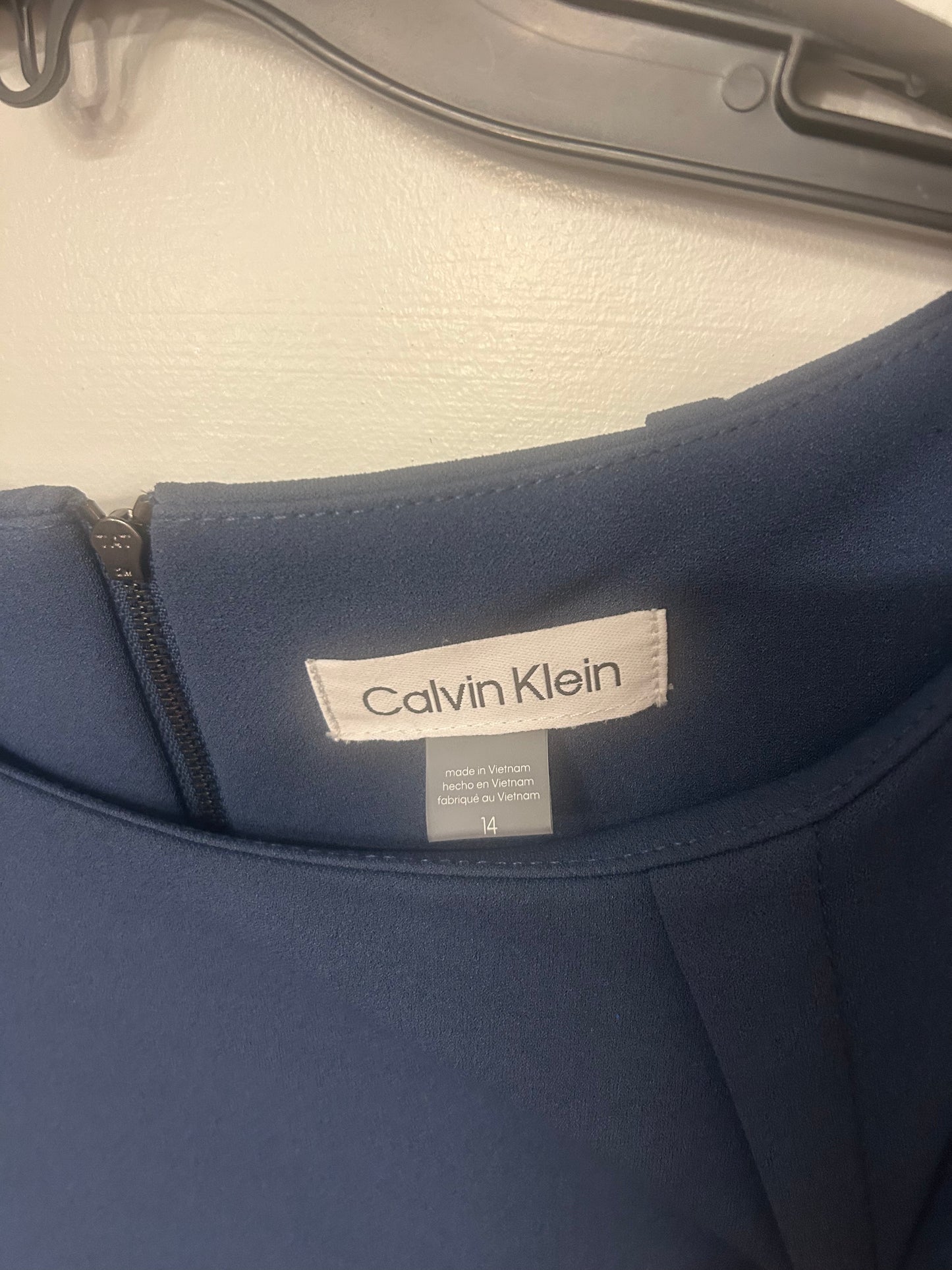 The Calvin Klein Navy Sleeveless Midi Dress (NWT, Size 14)