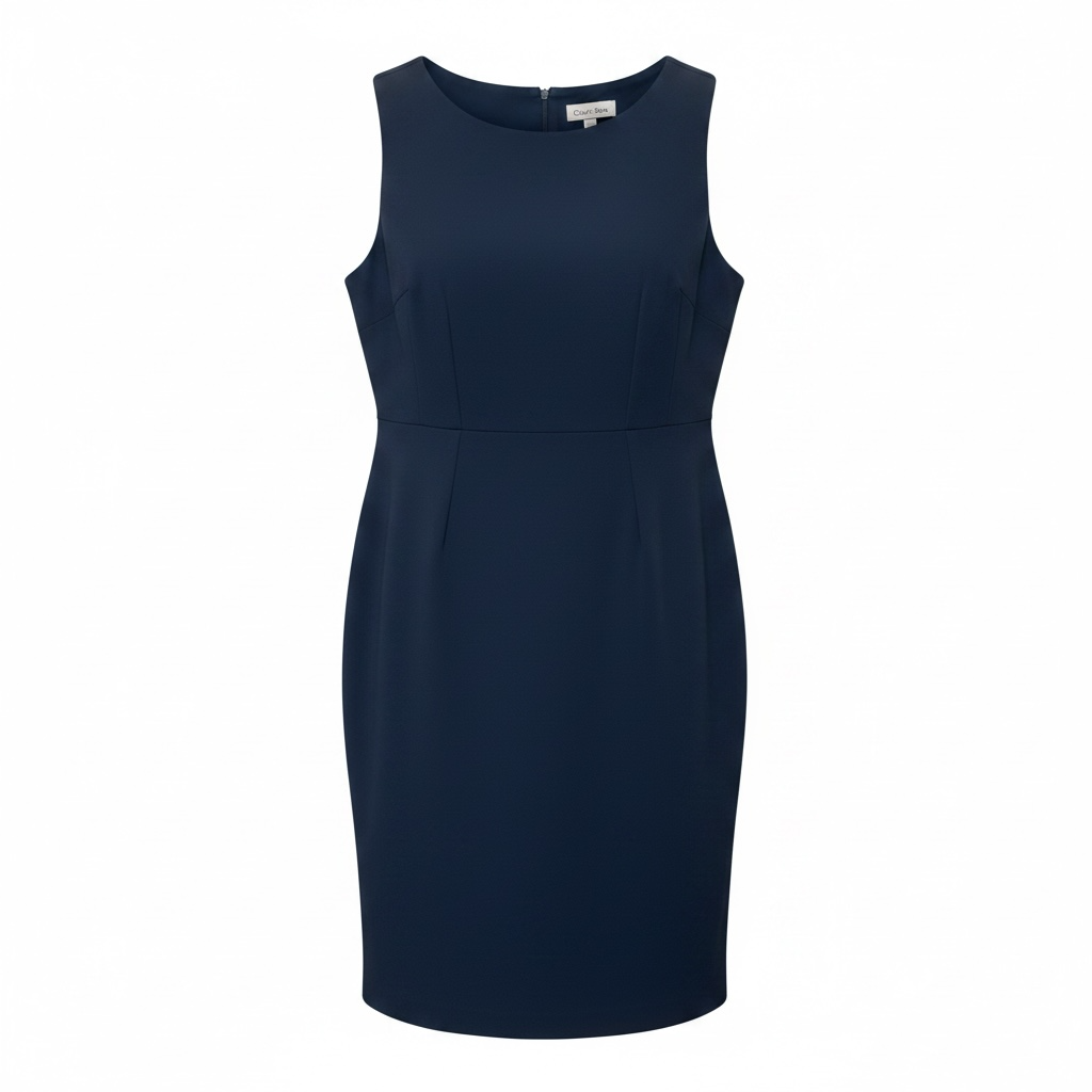 The Calvin Klein Navy Sleeveless Midi Dress (NWT, Size 14)